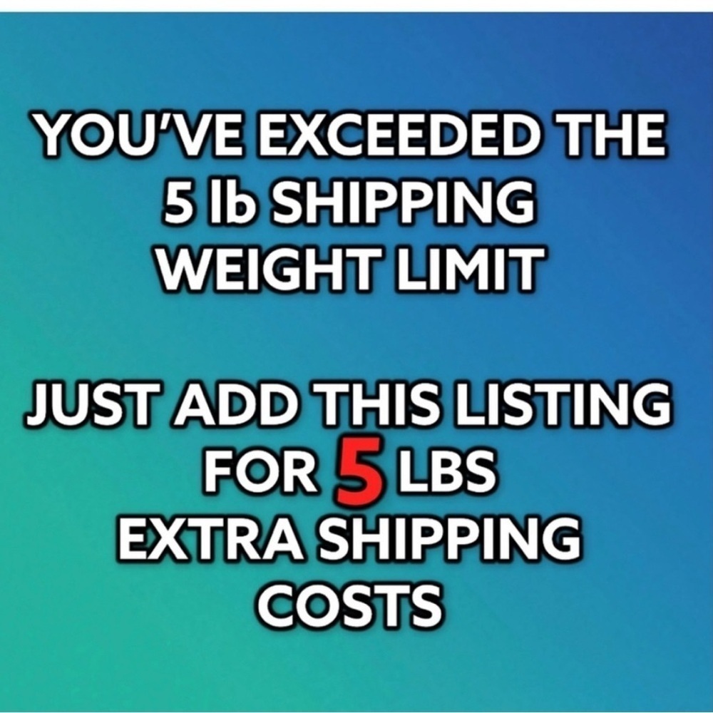 Extra shipping label for‎ bundles over 5 pounds. - Picture 2 of 2